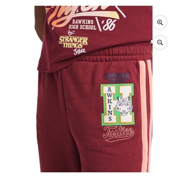 Justice X Stranger Things Wide Leg Sweat Pants - Picture 2 of 4